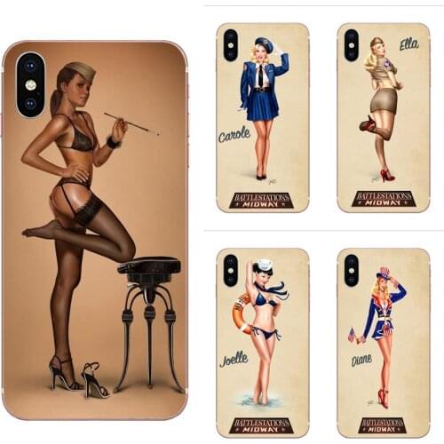 For Samsung Galaxy A51 A71 A81 A91 A50 A50S A40 A40S A30 A30S A20S A20E A20 A10S A10 Soft Popular Hot Vintage Pin Up Girl Poster