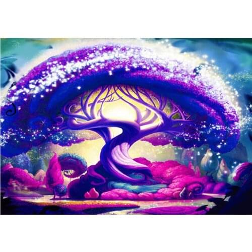 Full diamond 5D landscape diamond painting life tree diamond embroidery kit cross stitch mosaic home decoration