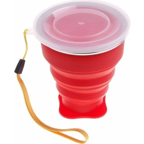 Portable Travel Water Cup Silicone Travel Coffee Tea Mug Outdoor Camping Cup Retractable Collapsible Drinkware Folding Cup Hot