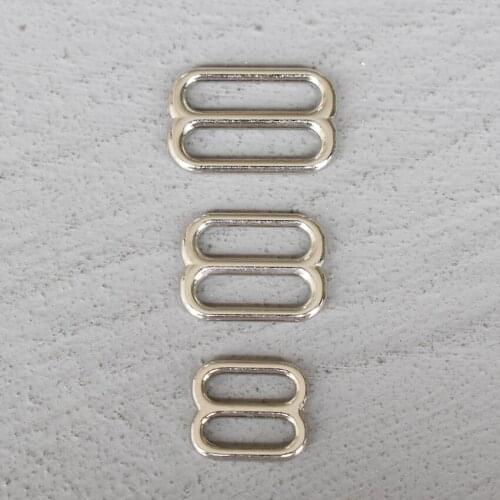 100 Pcs 15/20/25mm Silver Metal Adjust Buckle Tri Glide Slide Buckle Middle Bar Adjuster for Leather Craft Bag Strap Webbing