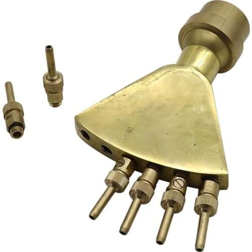 Adjustable 1.5 Inch Brass Phoenix tail shaped Scattering Fountains Fan Shape Scattering Nozzles Garden Landscape Pond Fountain