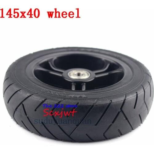 145X40 solid tire 145x40 tyre with plastic hub 6 inch solid wheel fits for electric scooter Childrens trolley