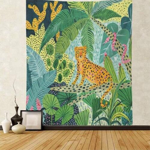 Nordic Art Tapestry Wall Hanging Abstract Painting Women Hippie Tapiz Kawaii Room Decor Wall Carpet Blanket Boho Home Decoration