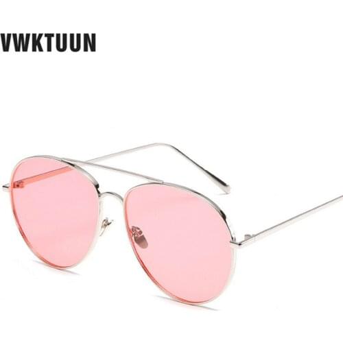 VWKTUUN Pilot Sunglasses Women Men Brand Designer Eyewear Twin beam Shades UV400 Sunglass Vintage Sunglases Outdoor Sport Oculos