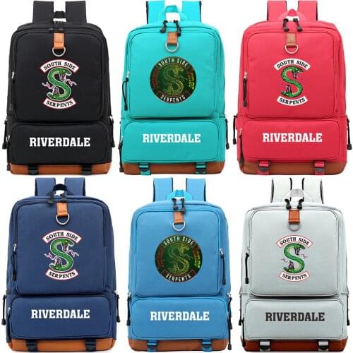 South Side Serpents Riverdale Snake Boy Girl Children School bag Women Bagpack Teenagers Schoolbags Canvas Men Student Backpack