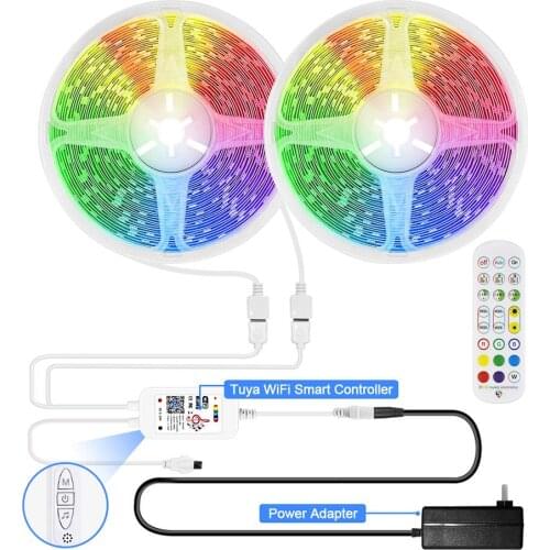 5M 10M RGB Tuya Smart Strip Lights SMD5050 WiFi Smart Bluetooth Control That Can Synchronized With Music Suitable Decoration