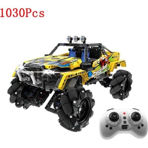 Technic Series 1030Pcs 2.4G Stunt Drift Building Block RC Car Mechanically assembled off-road car model toys gift kids adults