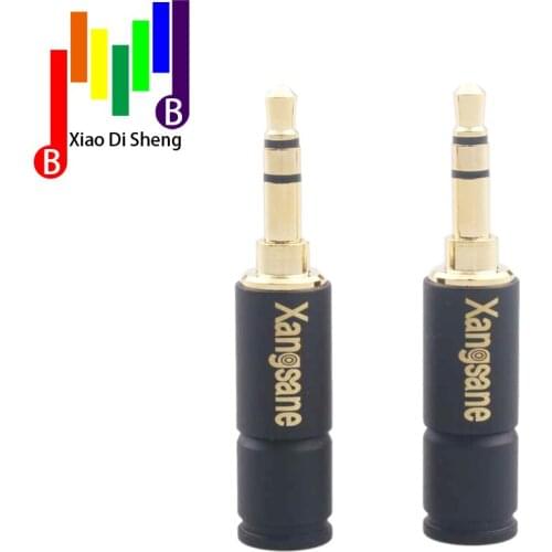 Xangsane 3.5mm 3 Pole Stereo Earphone Plug Carbon Fiber HiFi Headset Line upgrade Audio DIY Jack Solder Connector