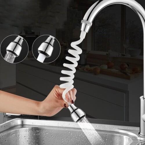 Home kitchen faucet extension extender long hose portable retractable foam shower sprinkler
