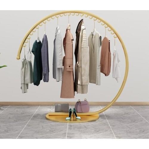 Tieyi clothes rack floor hanging clothes rack bedroom hanging clothes rack indoor simple fashion clothing store display rack
