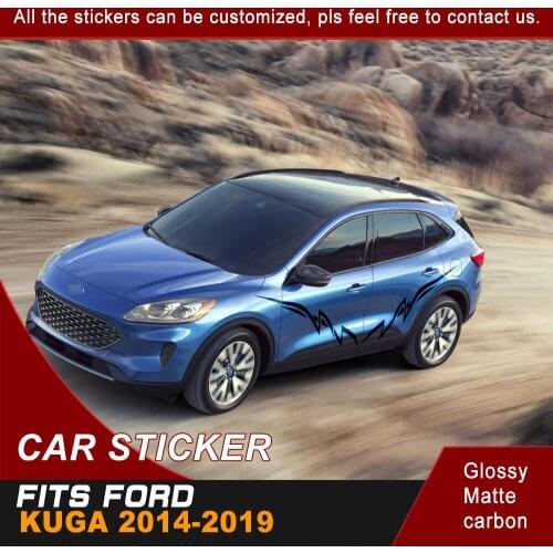 For Ford Kuga 2014 2015 2016 2017 2018 2019 Car Sticker Side Body Splashing Mud Graphic Vinyl Cool Car Decals Car Decor