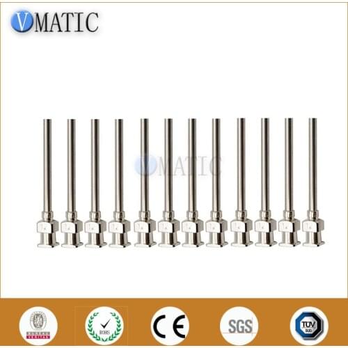 High Quality 12Pcs 1 Inch Tip Length 12G Blunt Stainless Steel Dispensing Syringe Needle Tip Glue Dispenser Needle