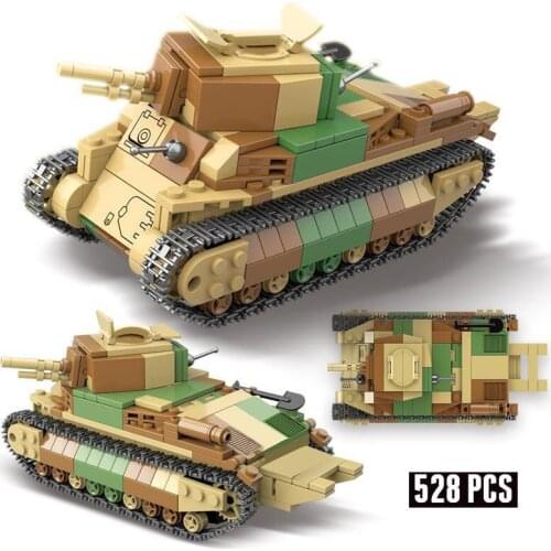 WW2 Military Series World War II Type 89 I-GO Medium Tank DIY Model Soldier SWAT Building Blocks Bricks Toys Christmas Gifts