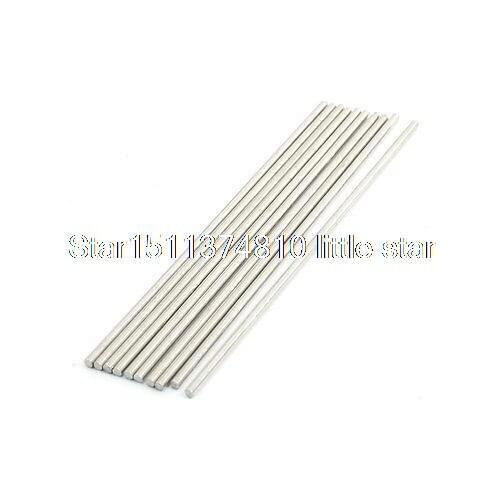 10pcs 100mm Long 2mm Dia Stainless Steel Round Rods Axles