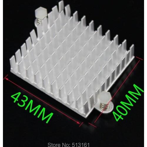 10 Pieces/lot 43mmx40mmx11mm DIY Northbridge Cooler Fins Silver Anodize Aluminum Heatsink