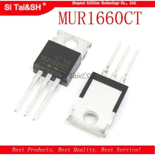 10pcs/lot MUR1660CT TO-220 U1660G dual diode fast recovery original authentic