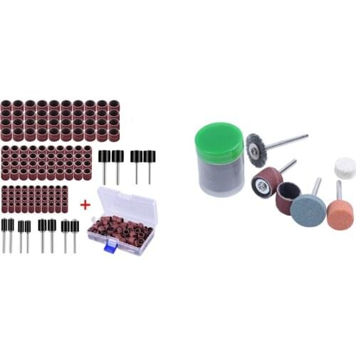 132 Pieces Drum Sander Set with Free Box & 1set Electric Grinder Accessory 105Pcs Rotary Power Drill