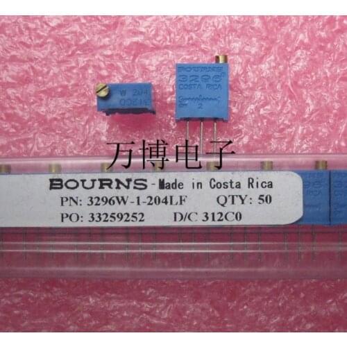20PCS/50PCS United States BOURNS precision adjustable 3296W-204 200K variable resistor Made in Costa Rica FREE SHIPPING