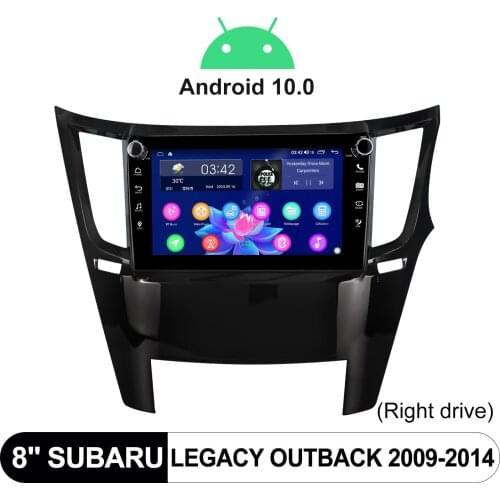 8” Radio 1 din Android Central Multimedia Video Players Automotive Sound For Subaru Legacy Outback 2009-2014 With Apple CarPlay