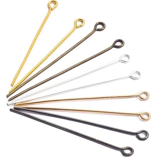 200pcs/bag Mixed Metal 16 18 20 22 24 26 mm Eye Head Pins Needles For Diy Jewelry Making Jewelry Accessories Supplies