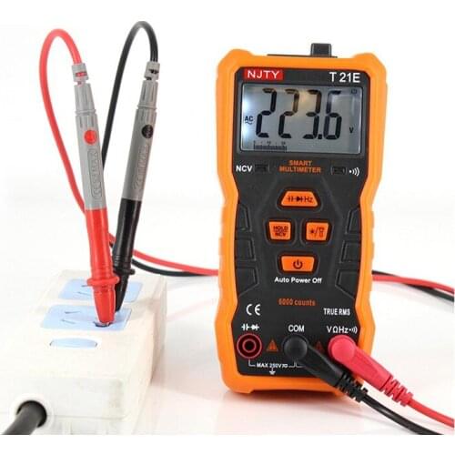 Digital multimeter Auto range NCV Ture RMS AC/DC 6000 counts Two-color screen Voltage Indicator light tester