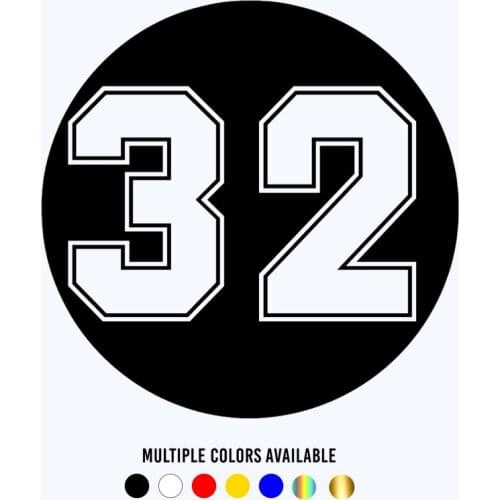 CK3258# number 32 funny car sticker vinyl decal waterproof car auto stickers for bumper rear window no background