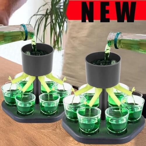 6 Shot Glass Games Dispenser Wine Whisky Beer Wine Liquor Dispenser Bar Accessories Party Games Drinking Tools Glass Dispenser