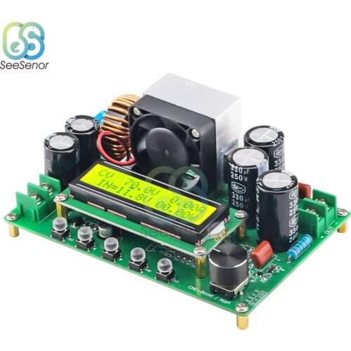 DPX800S LCD1602 Display DC-DC Boost Converter 10-65V to 12-120V CV CC CNC Step Up Power Supply Module Adjustable MPPT