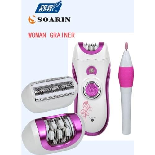 KEMEI Depilador Feminino Purple Four in one Depilador Facial Epilator Women Shaver Electric Hair Bikini Trimmer Face Epilator