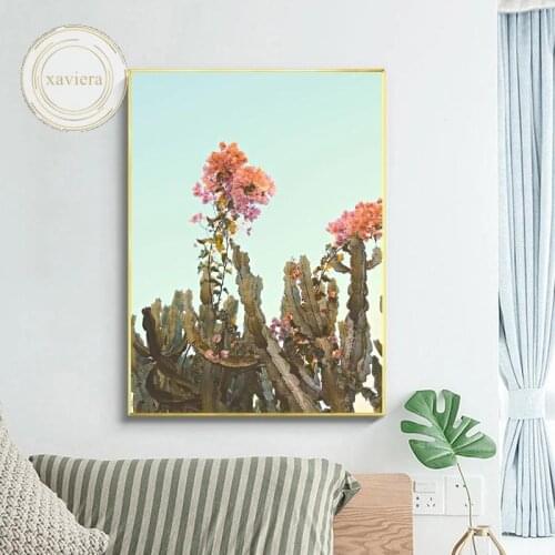 Nordic Plant Canvas Painting Cactus Succulents Landscape Wall Art Posters and Prints Modern Pictures Home Decoration Living Room