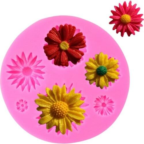 Cake Decorating Tools Non-stick Silicone Mold Easy To Clean Fondant Daisy Sun Flower Sunflower Chrysanthemum DIY Chocolate Mold
