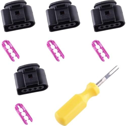 Ignition Coil Connector Repair Kit With 0.3cm Space Take-Up Tool Car Fit For Audi A1 A2 A3 A4 A6 A8 Q7 TT VW 4B0973724