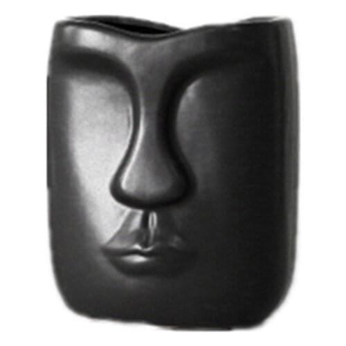 Creative Handmade Clay Resin Vase Mould DIY 3D Human Face Concrete Silicone Plant Pot Molds