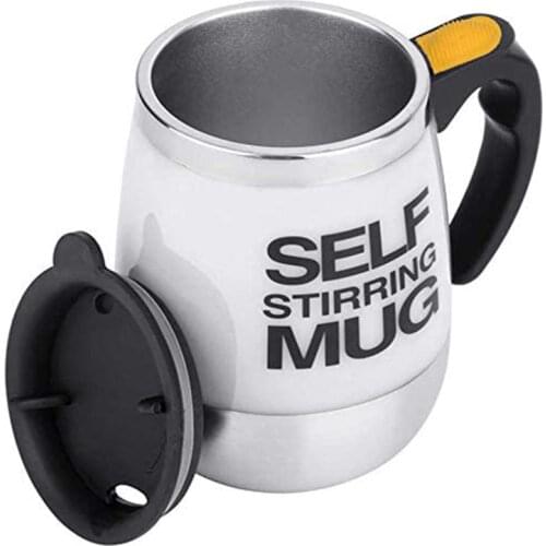 Stainless Steel Self Stirring Coffee Cup Mug Electric Automatic Self Mixing & Spinning Home Office Travel Mixer Milk Whisk Cup