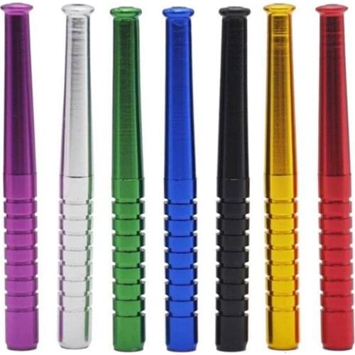 Metal Alloy Baseball Bat Shaped Tobacco Smoking Pipe Metal Snuff Sniffer Snorter Tube Snuffer Bullet Herb Smoking Pipe