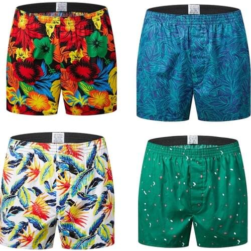 Mens Summer Shorts Underwear Boxers Shorts Casual Cotton Sleep Underpants Beach Loose Comfortable Shorts Homewear Panties Shorts