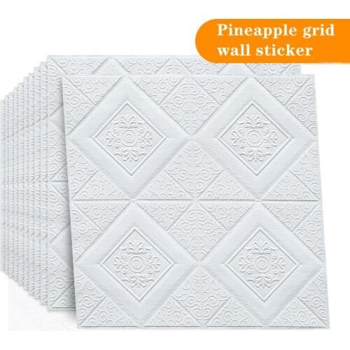 3D Brick Pattern Wall Sticker Wallpaper Decorative Foam Waterproof Self-Adhesive Wallpaper Bedroom Living Room Diy Background