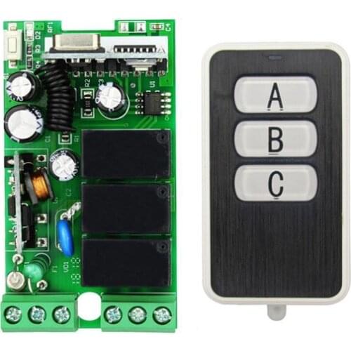 AC 220V 3 CH RF Wireless Remote Control switch Receiver transmitter lighting/lamb 433mhz