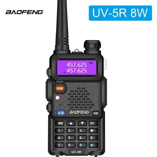 Baofeng UV 5R Walkie Talkie 8W CB Radio Portable UV5R VHF/UHF Dual Band Two Way Radio Original Brand Hunting Ham Car Radios