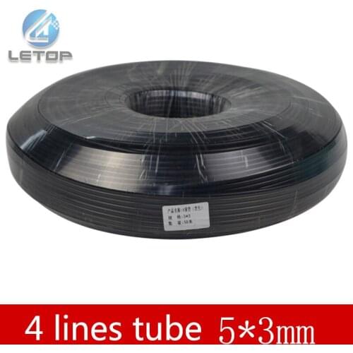 1M Letop Transparent Black 4 Ways Ciss Tube Preservative Multiple Silicone Rubber Hose