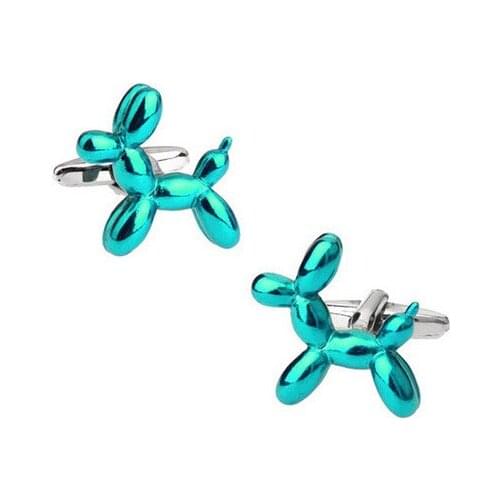 HYX Luxury shirt Blue Dog cufflink for mens Brand cuff buttons cuff links High Quality abotoaduras Jewelry