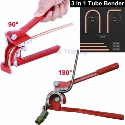 Manual Copper Pipe Bender 180 90 Degree 6mm 8mm 10mm Metric and British Air Conditioner Aluminum Pipe Bending Pliers