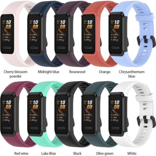 Silicone Wrist Strap For Huawei Band 4 Smart Wristband Replacement Strap For Honor Band 5i Bracelet With Protective Film