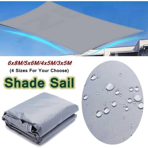80gsm Awning Oxford Sail Outdoor Camping Hiking Yard Garden Shelter UV Block Waterproof Easy Cut Gray Encrypted Sun Shade Net