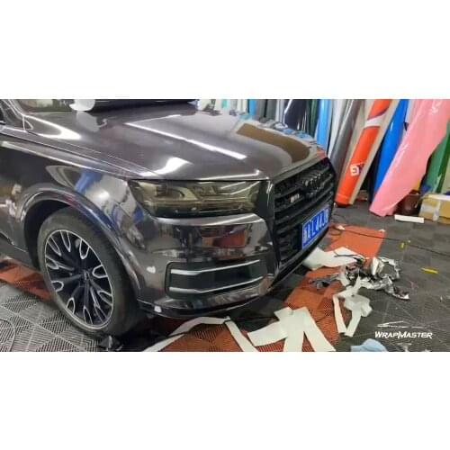 TSAUTOP High Strengthable Super Mirror Holographic Chrome Silver Vinyl Car Wrap