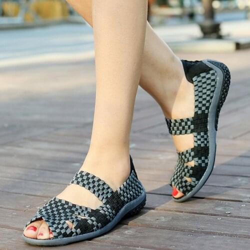 2022 New Summer women flat sandals Shoes women Woven shoes Flat Shoes flip flops women multi colors sandals free shipping