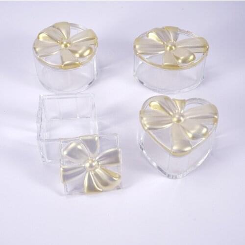 1PCS DIY Bow Storage Box Resin Mold Gift Box Silicone Mold Love Square Round Oval Stripe Storage Box Crystal Epoxy Mold
