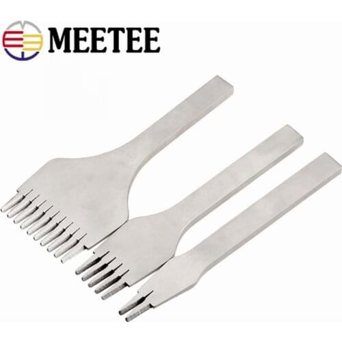 2.7/3.0/3.38/ 3.85mm French Style Oblique Flat Cut Leather Craft Hole Punches Stitching Punch Tool Set DIY Sewing Tools