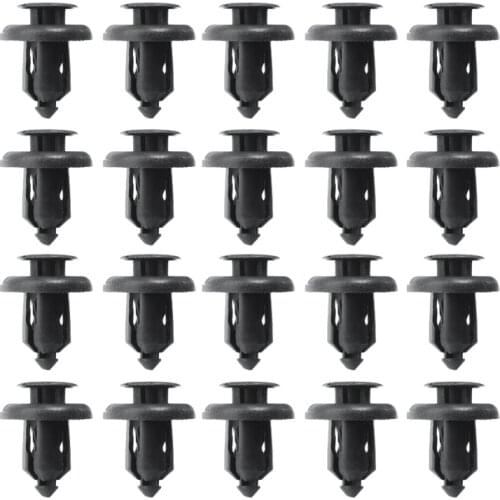 20pcs Plastic 10mm Hole Fastener Clips Car Front Rear Bumper Retainer Fastener Clip 91503SZ3003 For Honda