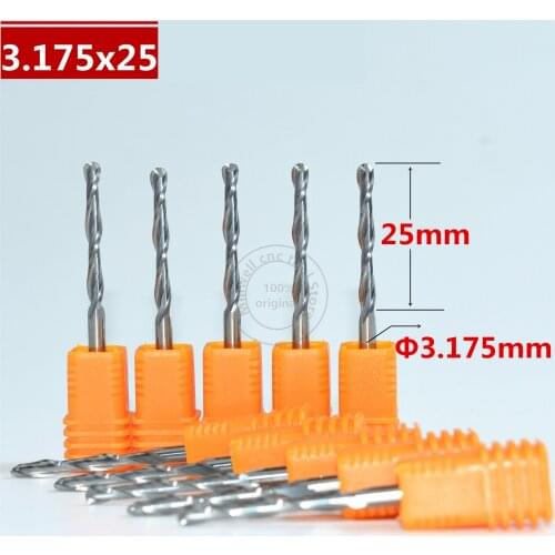 3.175mm*25mm,Freeshipping CNC Solid carbide woodworking insert router bit,Tungsten end mill,2 flute ball nose milling cutter,MDF
